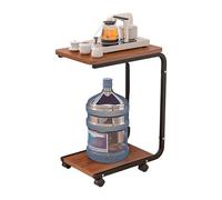 Mobile Printer Stand with Storage - C-shaped Design, 360° Wheels with Brakes for Office and Home Organization