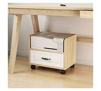 Mobile Printer Stand with Storage Drawer Rolling Wood Work Cart Under-Desk Printer Support for Office Unique Color - 53x40x46.5 cm Ideal for Home & Office Use