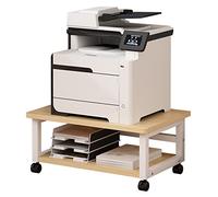 Mobile Printer Stand with Wheels Rolling Shelf Cart Versatile Storage Rack for Office Under Desk Printer Support Adjustable Height Easy-Glide Casters Space-Saving Solution