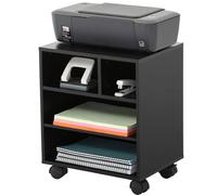 Mobile Printer Stand with Wheels, Storage Printer Table & File nizer for Home Office, Rolling Printer Cart, Computer Printer Stand (White)
