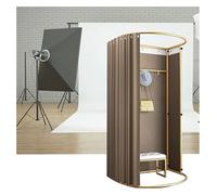Mobile Privacy CloakroomFloorStanding Fitting Room for Shopping Centers & Studios Brown 85x80x200cmPerfect Changing Room Solution for Privacy & Convenience