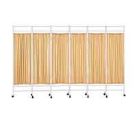 Mobile Privacy Screen Room Divider 3/4/5/6 Panel Rolling Partition SpaceSaving Room Dividers for Clinics Offices Exam RoomsVersatile Privacy Solution