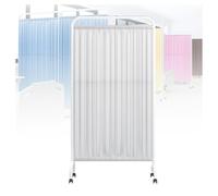 Mobile Privacy Screen Room Divider, 6ft High Temporary Wall for Clinic Ward Examination Hospital Nursing Home, Space Saving Solution