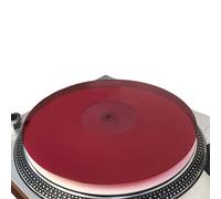 Mobile Pro Shop Acrylic Turntable Mat - Acrylic Slipmat for Vinyl LP Record Players - Improves Sound Quality & Provides Tighter Bass - Anti Static Platter mat (Red_lit)
