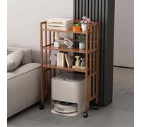 Mobile Robot Vacuum Storage Side Table with Adjustable Shelf - Versatile Night Stand for Living Room & Home Office Multi-Scenario Use (123x70cm/48.4x27.6in)