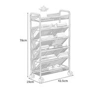 Mobile Rolling Bookshelf on Wheels - Stylish Kids Storage Cart for Office Dorm & Classroom - Compact Organizer for Books Toys Educational Materials & Kids' Room Décor