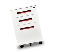 Mobile Rolling File Cabinet with Lock - 3-Drawer Solid Wood Storage Cart on Wheels for Home Office Printer Stand with Easy Mobility & Secure nization