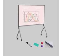 Mobile Rolling Whiteboard on Wheels, 35"x47" Magnetic Dry Erase Board with Stand, Large Standing White Board for Office, Classroom, Meetings & Presentations
