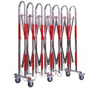 Mobile Safety Barrier Gate,retractable safety fence,Expandable Folding Security Gate with Wheels, Stainless Steel Retractable Traffic Fence, Mobile Safety Barrier for Outdoor and Garage Use，