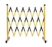 Mobile Safety Barrier Gate,retractable safety fence,Expandable Metal Barricade, Folding Mobile Safety Barrier, Retractable Traffic Security Gate for School Crowd Control，（Black，47x197in）