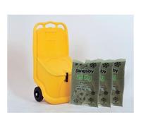 Mobile Salt and Grit Bin Kit Yellow 75L with De-icing Salt 399638