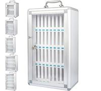 Mobile Security Cabinet - Metal Lockable Safe Box 24-Compartment for Exam Rooms Classrooms & Factories Secure Storage Solution with Numbered Slots