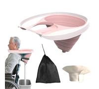 Mobile Shampoo Basin - Foldable TPE Hair Washing Bowl with Storage Bag Drain System | Perfect for Pregnant Women Elderly Disabled, Portable Cleaning Setup, Comfortable Neck Support, Salon Home Use