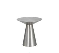 Mobile Side Table Modern Stainless Steel Titanium Brushed Small Coffee Table Custom Light Luxury Room Small Apartment Sofa Corner Table Sofa End Table (Color : Silvery)