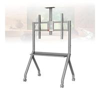 Mobile Smart Board Stand for Interactive Whiteboard, Height Adjustable Freestanding TV Stand with Lockable Wheels - Perfect for Classroom, E-Learning, Home Office, Swivel Design