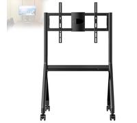 Mobile Smart Board Stand with Lockable Wheels for Classrooms and Offices, Adjustable Height 42-75 inches