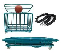 Mobile Sports Ball Storage Cart with Wheels for Athletic Events and Stadiums