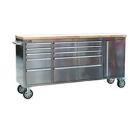 Mobile Stainless Steel Tool Cabinet 10 Drawer with Backboard