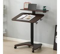 Mobile Standing Desk, Lectern Podium Stand, Lectern/Podium, Laptop Sit or Stand Desk on Wheels, Height Adjustable Stand up Table for Living Room, Bedroom, Office.(B)