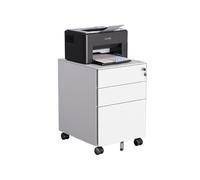 Mobile Steel File Cabinet with Lock UnderDesk Storage Organizer for Office Practical & Versatile White Data Drawer Solution