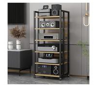 Mobile Stereo Rack - 4/5/6 Tier Multi-Functional Stand for Turntables Speakers & Amplifiers Corner Storage Cabinet for Audio Equipment& Stylish Design