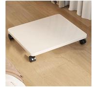 Mobile storage box base with swivel castor brackets, multi-purpose roller support frame, roller-equipped shelving unit for positioning washing machines,White,45×60cm