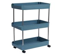Mobile Storage Cart with Wheels for Kitchen, Bedroom, and Bathroom Organization
