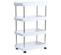 Mobile Storage Cart with Wheels for Kitchen, Bedroom, and Bathroom Organization