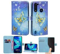 Mobile Stuff For Motorola Moto G8 Power Lite Case, Wallet Case Magnetic Flip Leather Cover With Card Slots and Stand Feature For Moto G8 Power Lite (Butterfly Gold)