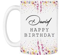 Mobile Stuff Personalised Mug - Birthday Gift - Custom Happy Birthday Mug - Add Your Own Message - 11oz Mug - Customised Gift idea for Birthday