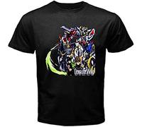 Mobile Suit Gundam Wing Mecha Anime Cartoon Men's Black T-Shirt 100% Cotton Casual Top Tees Black 3XL