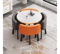 Mobile Table Bedside Stand Adjustable Office And Home Folding Table，Space-Saving Square Dining Table Set with 4 Chairs for Office, Kitchen, and Lounge Areas - Perfect for Negotiations and Di