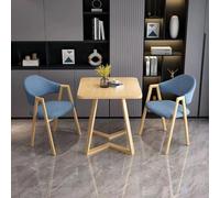 Mobile Table Bedside Stand Adjustable Office And Home Folding Table，Square Dining Table Set with 2 Chairs - Modern Coffee Shop Leisure Table & Chair Combination for Lounge, Reception, Living