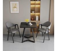 Mobile Table Bedside Stand Adjustable Office And Home Folding Table，Square Dining Table Set with 2 Chairs - Stylish Coffee Shop Leisure Table & Chair Combination for Lounge, Reception, & Liv