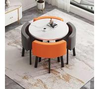 Mobile Table Bedside Stand Adjustable Office And Home Folding Table，Square Dining Table Set with 4 Chairs, Space-Saving Office & Kitchen Table, Modern Lounge Area Furniture, Stylish Dining &