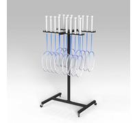 Mobile Tennis Racquet Storage,Badminton Racket Storage Rack,Basketball Ball Storage Rack Commercial Tennis Rackets Holder Cart, Floor Stand Sports Equipment Organizer for Gym/Garages/Scho/Wo