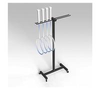 Mobile Tennis Racquet Storage,Badminton Racket Storage Rack,Basketball Ball Storage Rack Floor Stand Badminton Racket Storage Rack Rolling Mobile Tennis Racket Holder Cart on Wheels, Comemrc