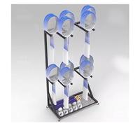 Mobile Tennis Racquet Storage Rack Cart On Wheels, Large Capacity Steel Badminton Racket Holder for Gym/Game Room, Tennis Racquets Organizer, Sports Racquet S，One Color 1 Layer