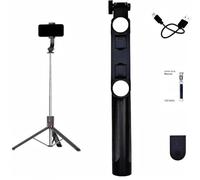 Mobile three-pole tripod, dual fill light wireless Bluetooth, extra-long retractable tripod, 360° rotatable dual Bluetooth, a must-have for travel