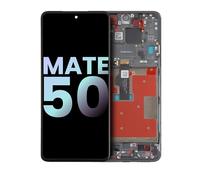 Mobile TM Compatible with OLED Set with Frame Compatible for Huawei Mate 50 (Genuine OEM) (Black)