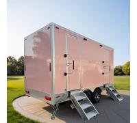 Mobile Toilet Trailers, Restroom with Shower Truck Bathroom Trailers for Emergency & Power Outage with Detachable Waste Tank, Essential for Home, RV and Outdoor Use