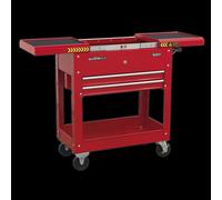 Sealey Mobile Steel Tool and Parts Trolley Red