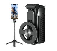 Mobile Tripod, Swivel Mount Holder, Foldable Selfie Stick Phone Stand with 360 Rotation Secure Clamp for Outdoor Filming Video Capture Vlog Photography Creative Content Travel