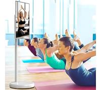 Mobile TV, 21.5/24/27/32 Inch Universal Smart Portable TV on Wheels 1080p Rotatable Rolling Tablet TV 4+64/8+128GB Storage-Wireless Projection Live Broadcasting for Home/Office 21.5in8G+128G