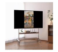 Mobile TV Cart Easel Rolling Stand with Wheels and Shelves for 32-75 Inch Flat and Curved Screens