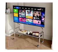 Mobile TV Cart Easel Rolling TV Stand, Mobile TV Cart With Universal Wheels, for LCD LED OLED Flat Panel Screens, With Adjustable Stand(Silver/A,90X35X120 CM)