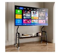 Mobile TV Cart Easel Rolling TV Stand, Mobile TV Cart With Universal Wheels, for LCD LED OLED Flat Panel Screens, With Adjustable Stand(Black/A,90X35X120 CM)