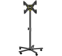 Mobile TV Cart for 22-43 Inch Screens Adjustable Rolling Stand with Locking Wheels Tilt TV Mount Fits Max 200x200mm Portable TV Stand for Home & Office Use