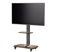 Mobile TV Cart on Wheels Adjustable Height TV Stand for 3280 Inch Flat Screen LCD Holds Up to 132 lbs Rolling AV Shelf for Easy Mobility