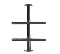 Mobile TV Cart on Wheels - Adjustable Rolling Stand for 37-75" TVs & Monitors Vertical/Horizontal Rotation Ideal for Live Video & Business Meetings Height 170-205cm